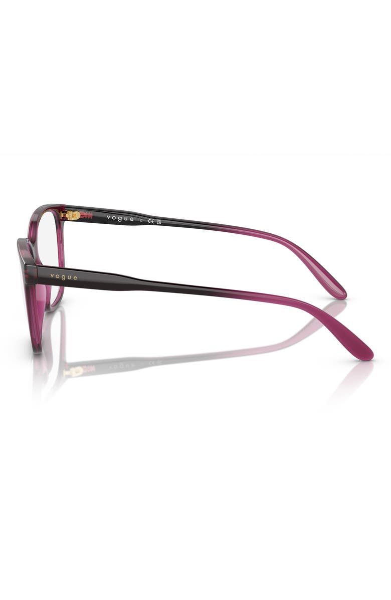 VOGUE 51mm Pillow Optical Glasses, Alternate, color, Dark Red