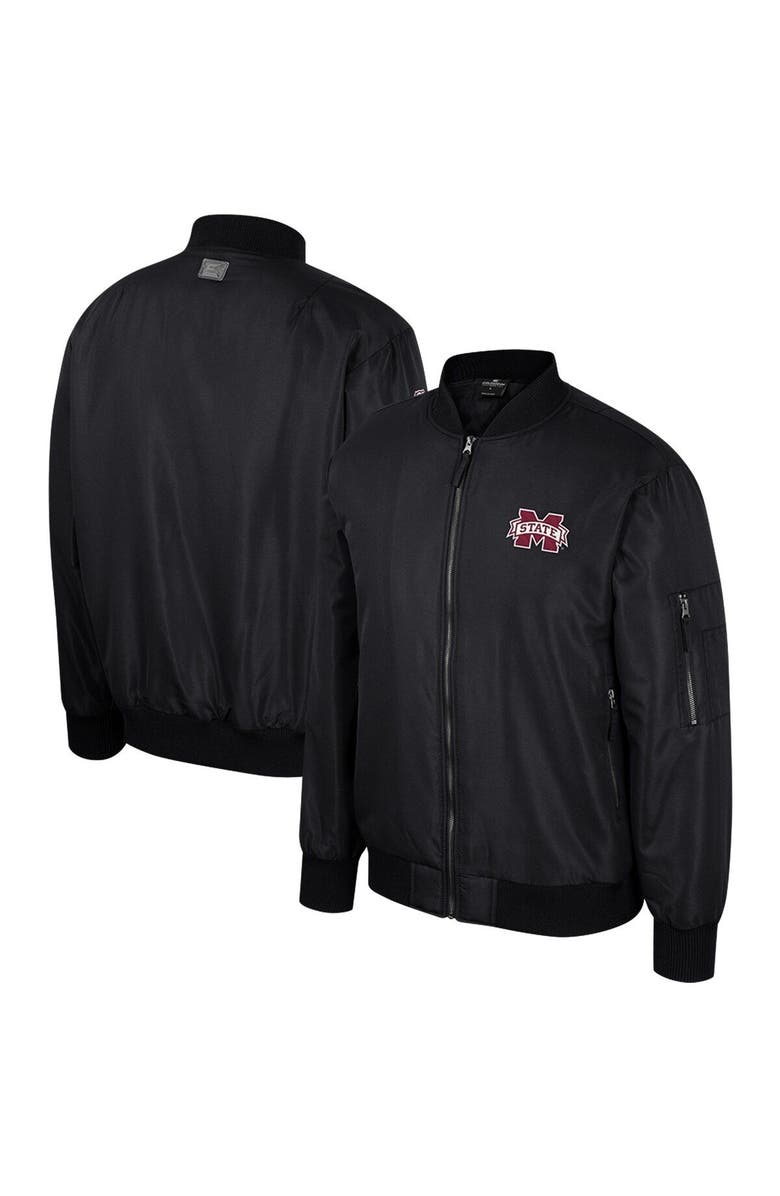 COLOSSEUM Men's Colosseum Black Mississippi State Bulldogs Full-Zip Bomber Jacket, Main, color, Black