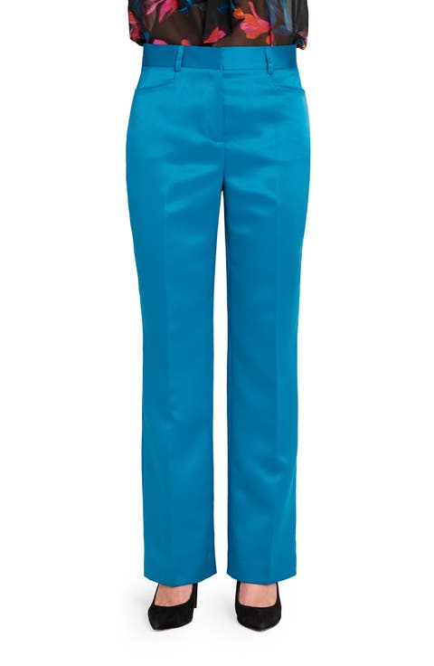 Bird Eye Wide Leg Satin Pants