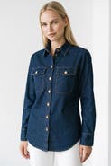 Exquise Duwayne Long Sleeve Snap Button Denim Shirt