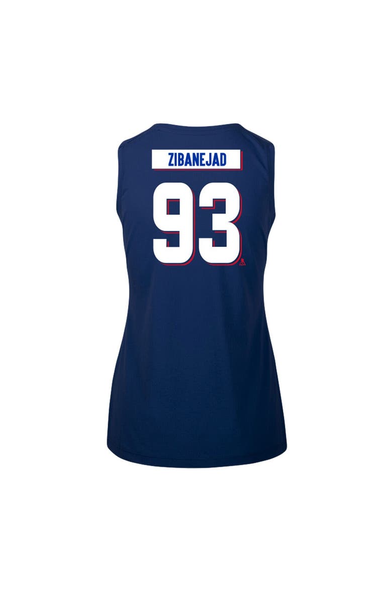 LEVELWEAR Women's Levelwear Mika Zibanejad Blue New York Rangers Macy Player Name & Number Tank Top, Alternate, color,