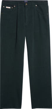 Noah Brushed Back Pleated Organic Cotton Jeans