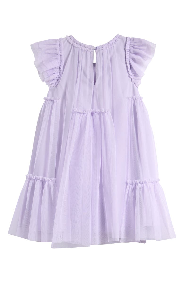 Nordstrom Kids' Tiered Mesh Dress, Alternate, color, Purple Petal