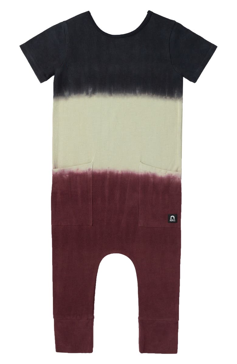 RAGS TO RACHES Licorice Dip Dye Romper, Main, color, 