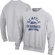 Champion Men's Champion  Heather Gray Seattle Seahawks Reverse Weave Fleece Pullover Sweatshirt