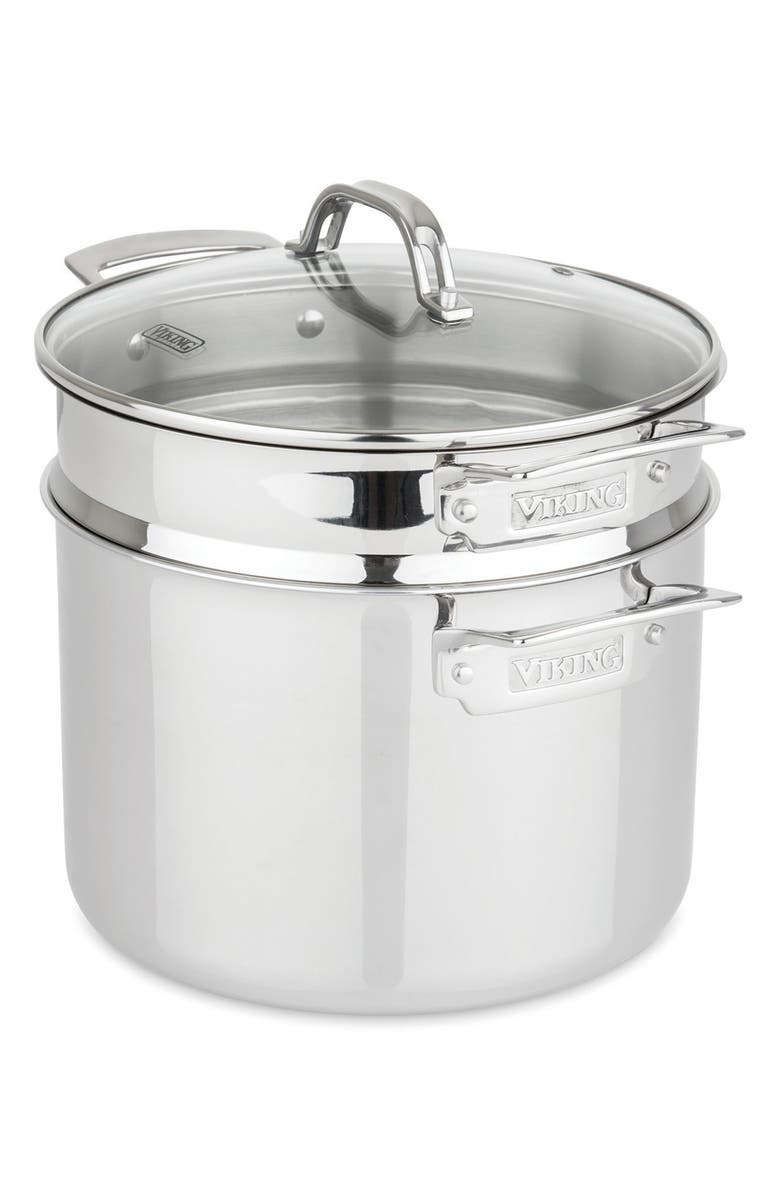 Viking 13-Piece 3-Ply Stainless Steel Cookware Set, Alternate, color, Stainless Steel