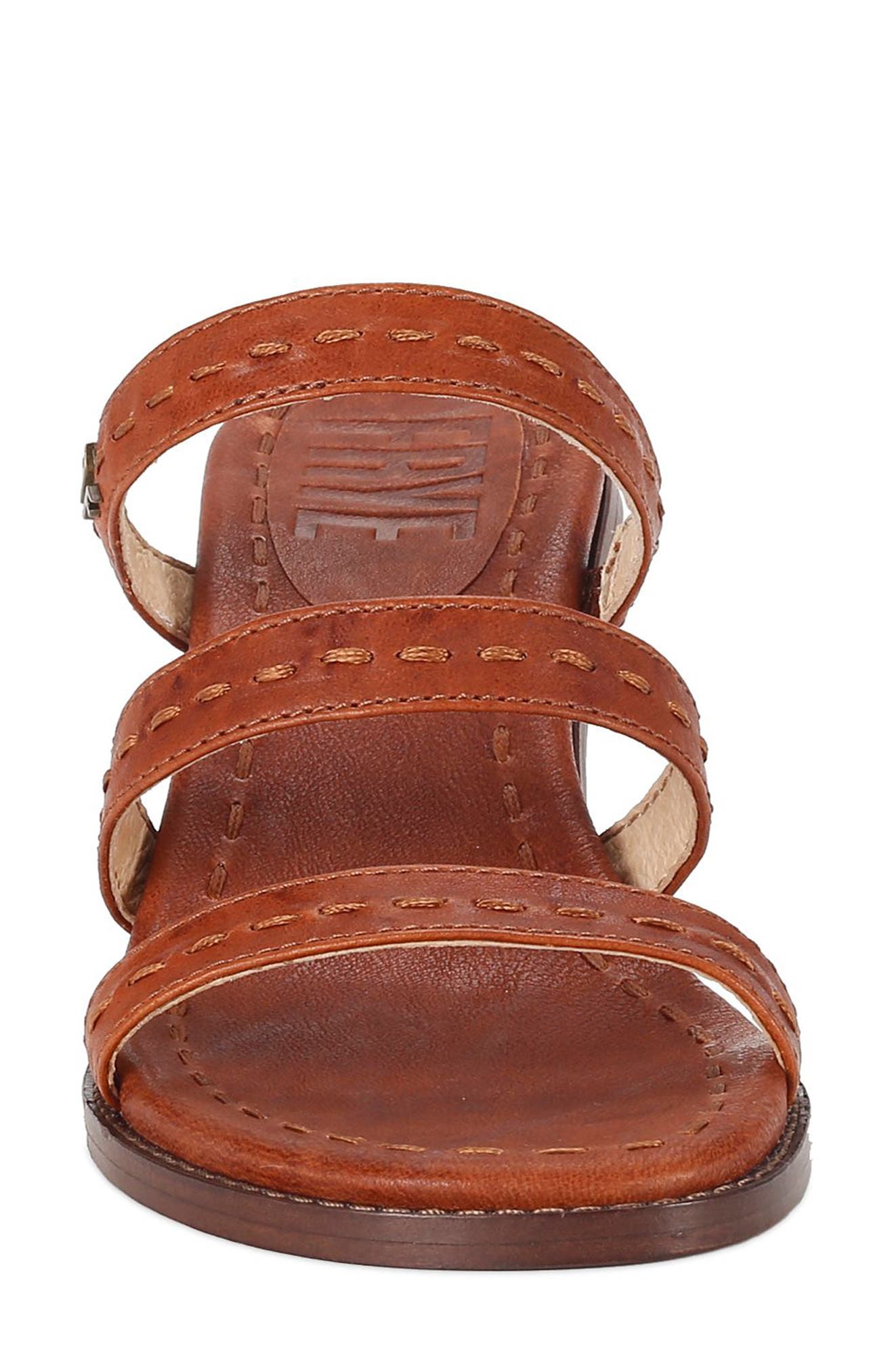 Estelle Strappy Slide Sandal, Alternate, color, COGNAC