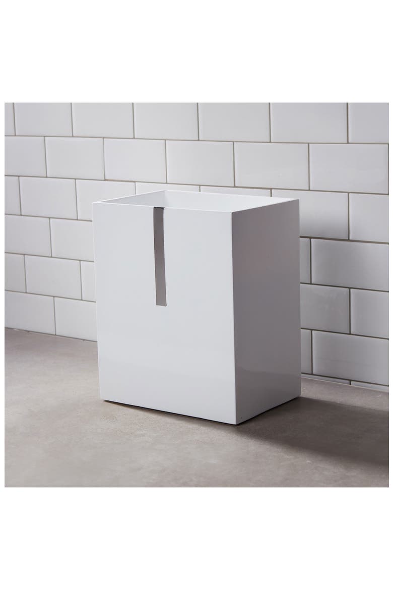 Houston Street Wastebasket, Alternate, color, WHITE