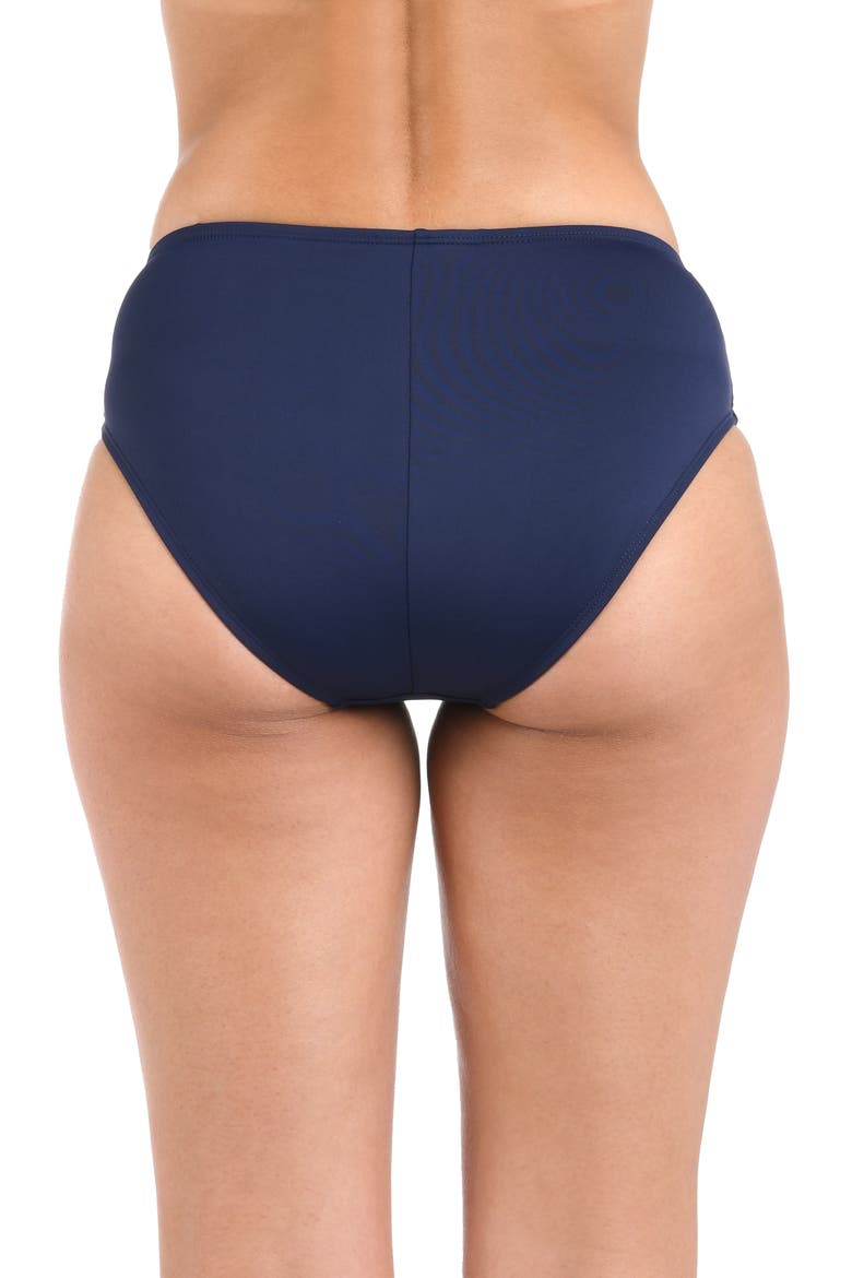Island Goddess Overlap Bikini Bottoms, Alternate, color, INDIGO