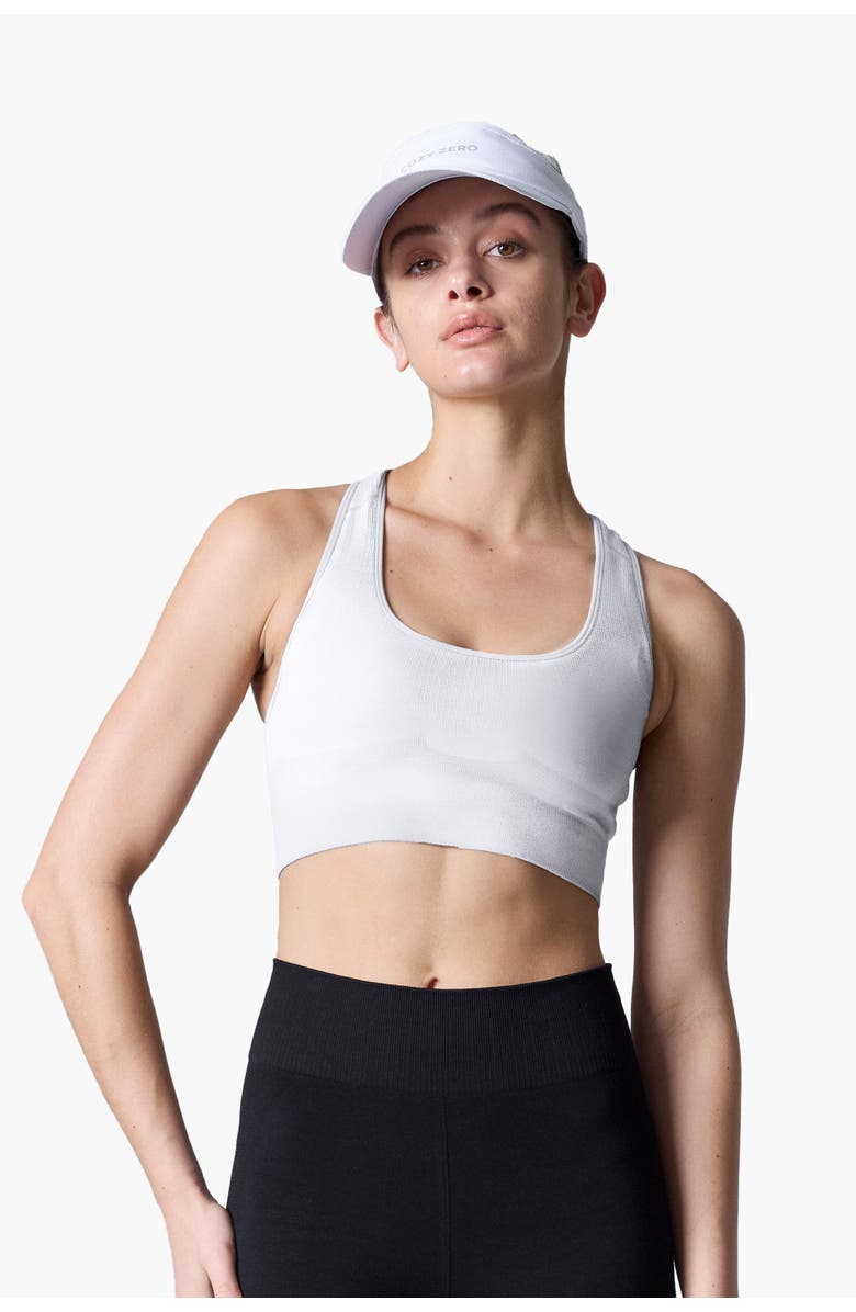 COZY ZERO Women's Tech Merino Mid-Support Sports Bra, Main, color, White