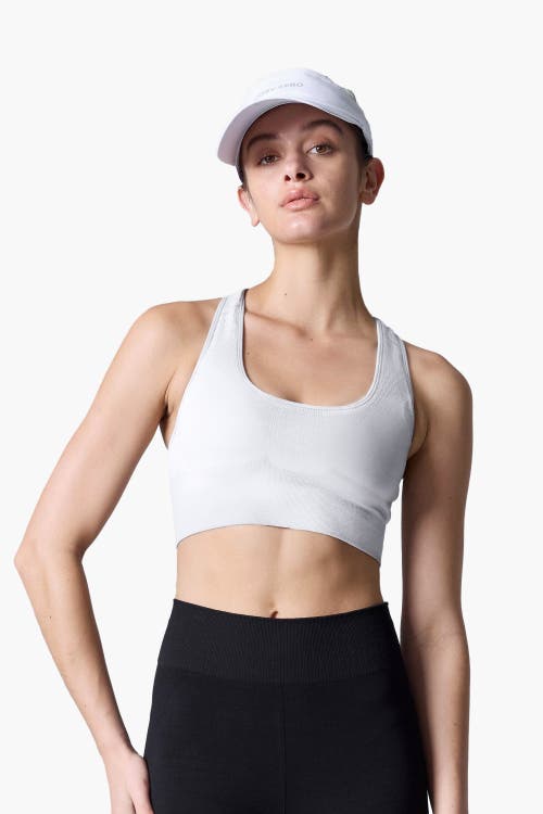 COZY ZERO Women's Tech Merino Mid-Support Sports Bra in White at Nordstrom, Size Large
