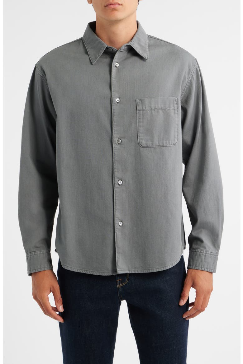 Modern Button-Up Shirt, Main, color, OLD BLUE