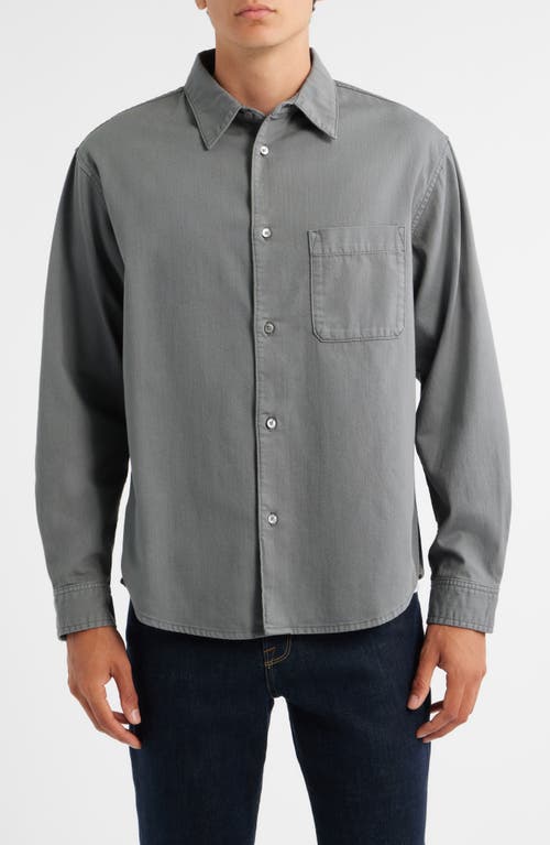 Frame Modern Button-up Shirt In Gray