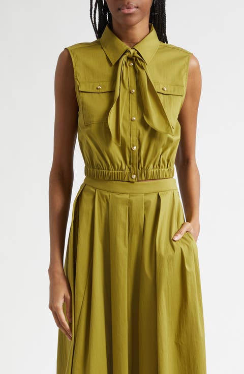 Lou Tie Cotton Blend Top