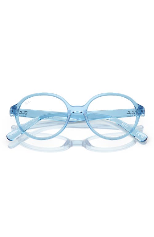 Shop Ray Ban Ray-ban Kids' 42mm Small Phantos Optical Glasses In Clear Blue
