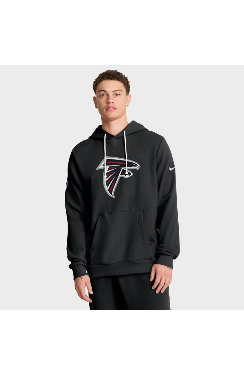 Nike Men's Nike Black Atlanta Falcons Sideline Standard Issue Initial Home Dri-FIT Hoodie, Main, color, Black