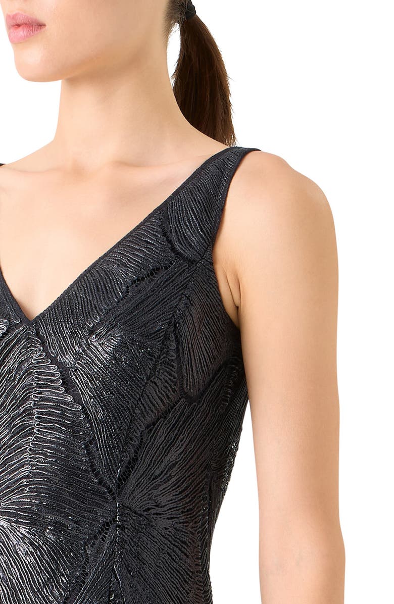 Akris Lace Cocktail Dress, Alternate, color, Black