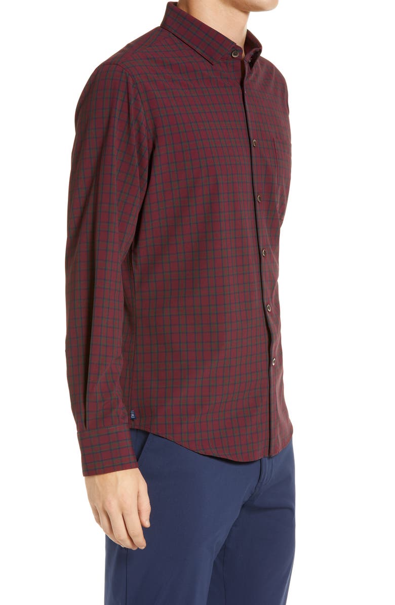 Mizzen+Main Leeward No Tuck Plaid Performance Button-Up Shirt, Alternate, color,