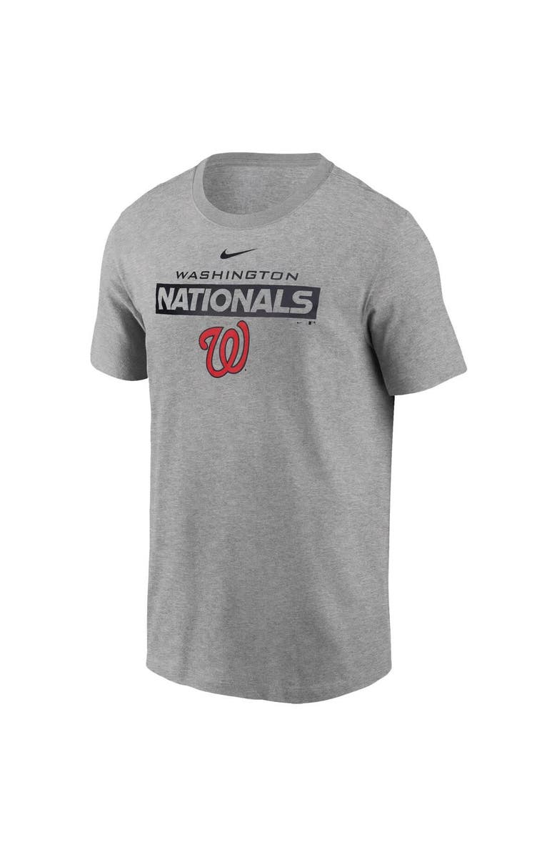 Nike Men's Nike Heather Gray Washington Nationals Team T-Shirt, Alternate, color, Heather Gray