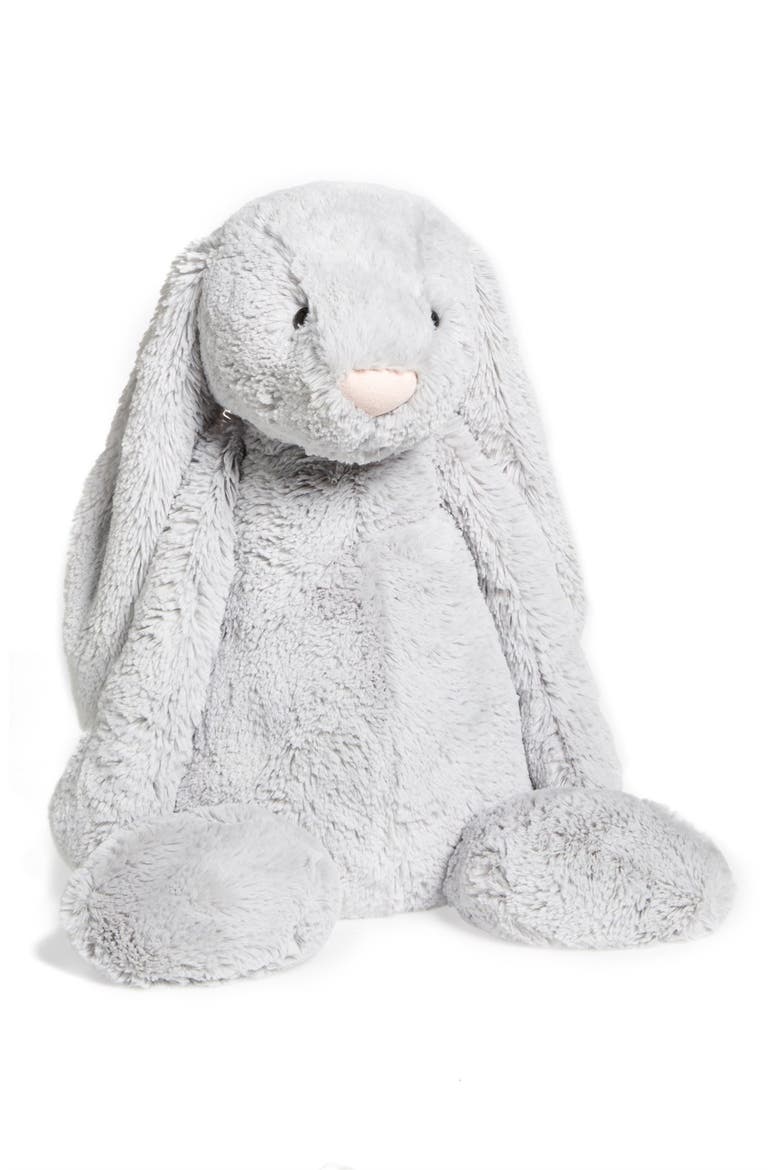 Bunny Stuffed Animal, Alternate, color, GREY
