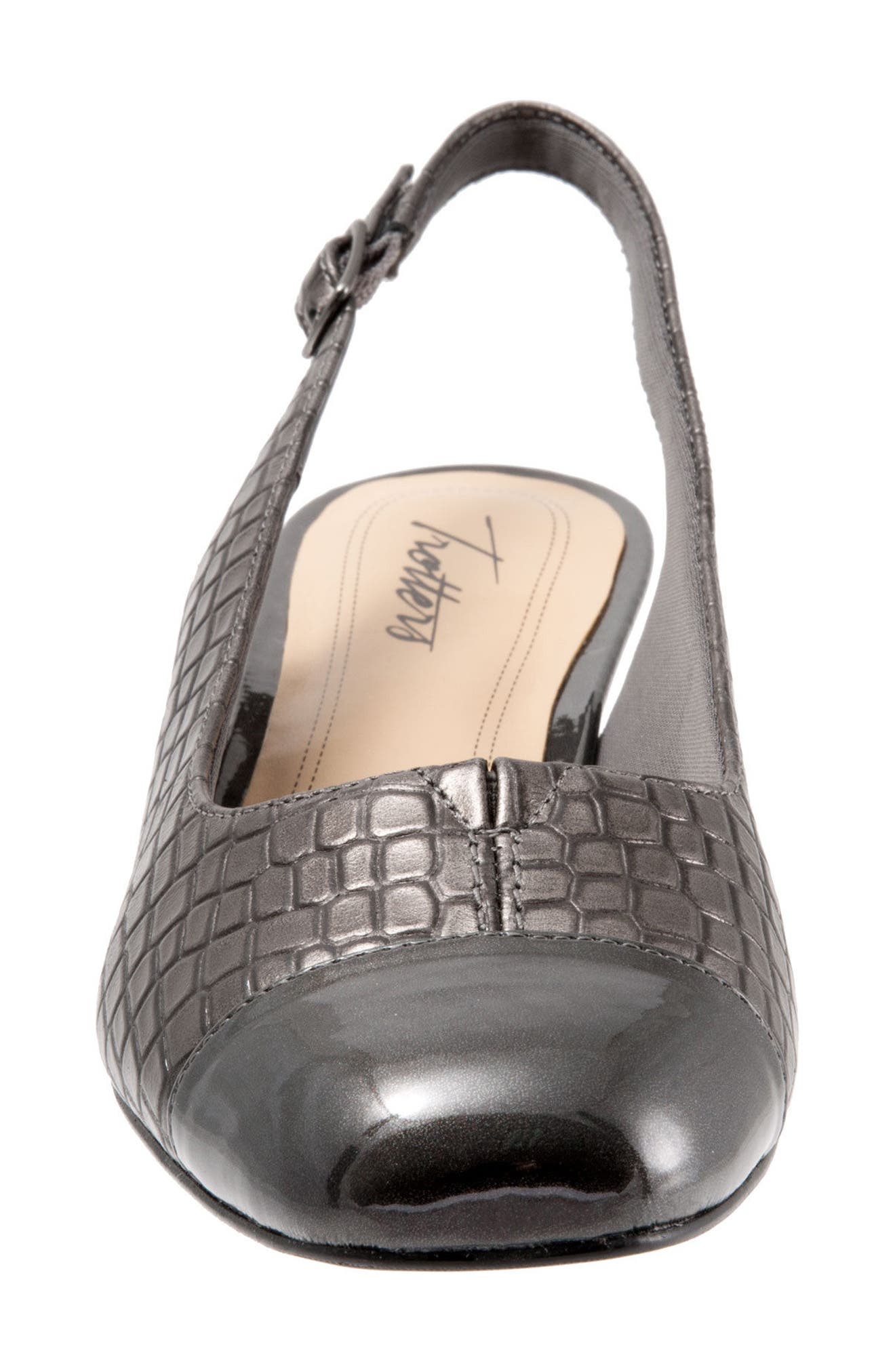 'Dea' Slingback, Alternate, color, PEWTER LEATHER