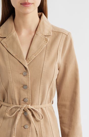 Francie Tie Waist Denim Blazer