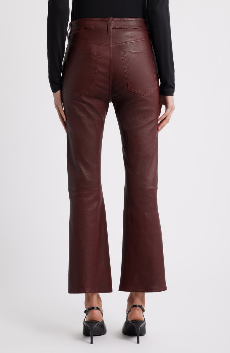 FRAME The Leather Reboot Crop Pants, Alternate, color, Oxblood