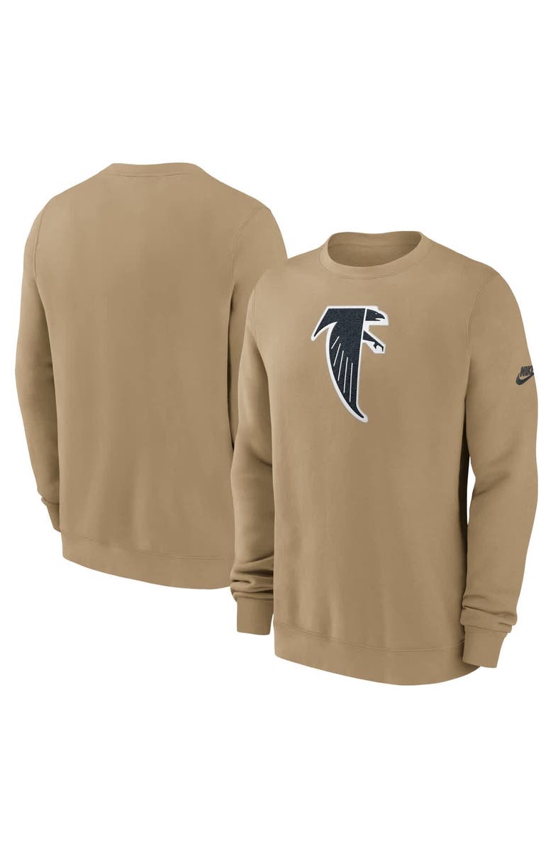 Nike Men's Nike Tan Atlanta Falcons Swing Pass Rewind Club Pullover Sweatshirt, Main, color, Tan