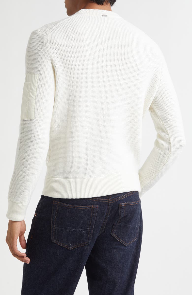 Herno Waffle Stitch Merino Wool Sweater, Alternate, color, White