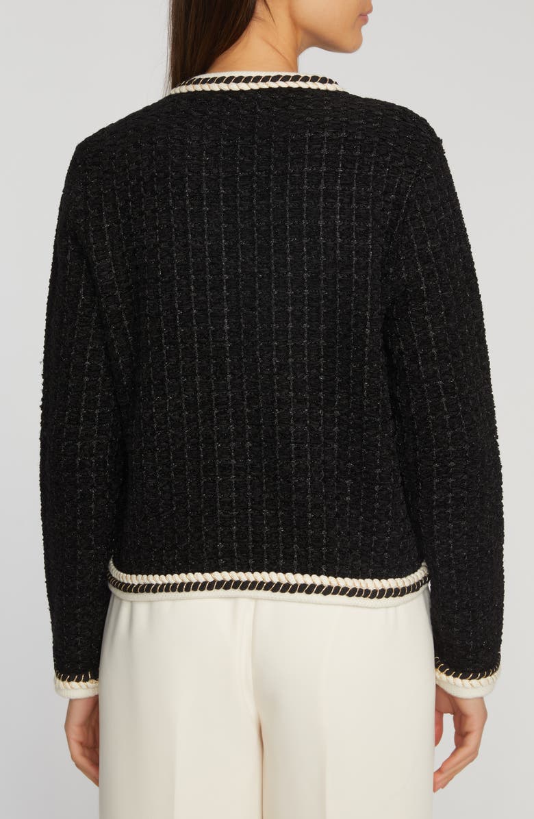 Elie Tahari The Koka Metallic Cardigan, Alternate, color, 