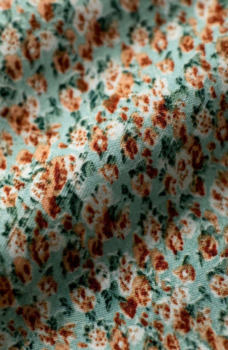 Modenaire Smocked Tiered Puff Sleeve Maxi Dress, Alternate, color, Beige / Terracotta