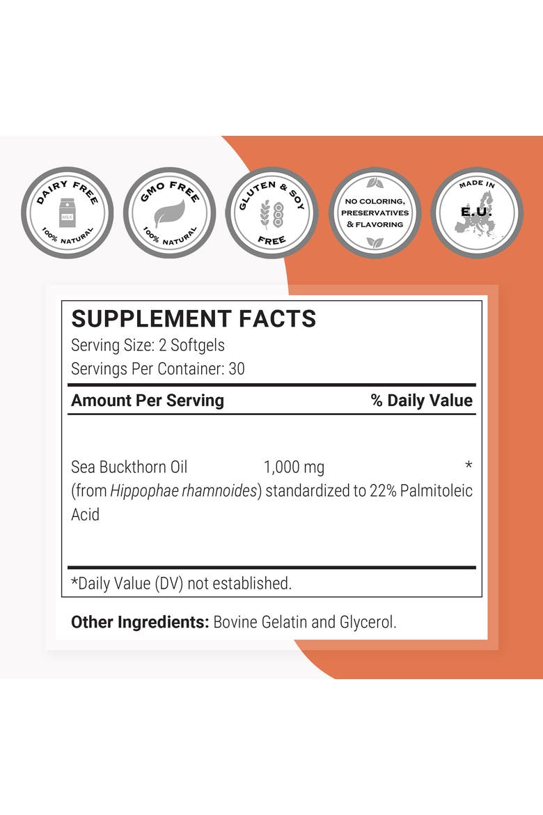 Sea Buckthorn Extract 1000mg, Alternate, color, None
