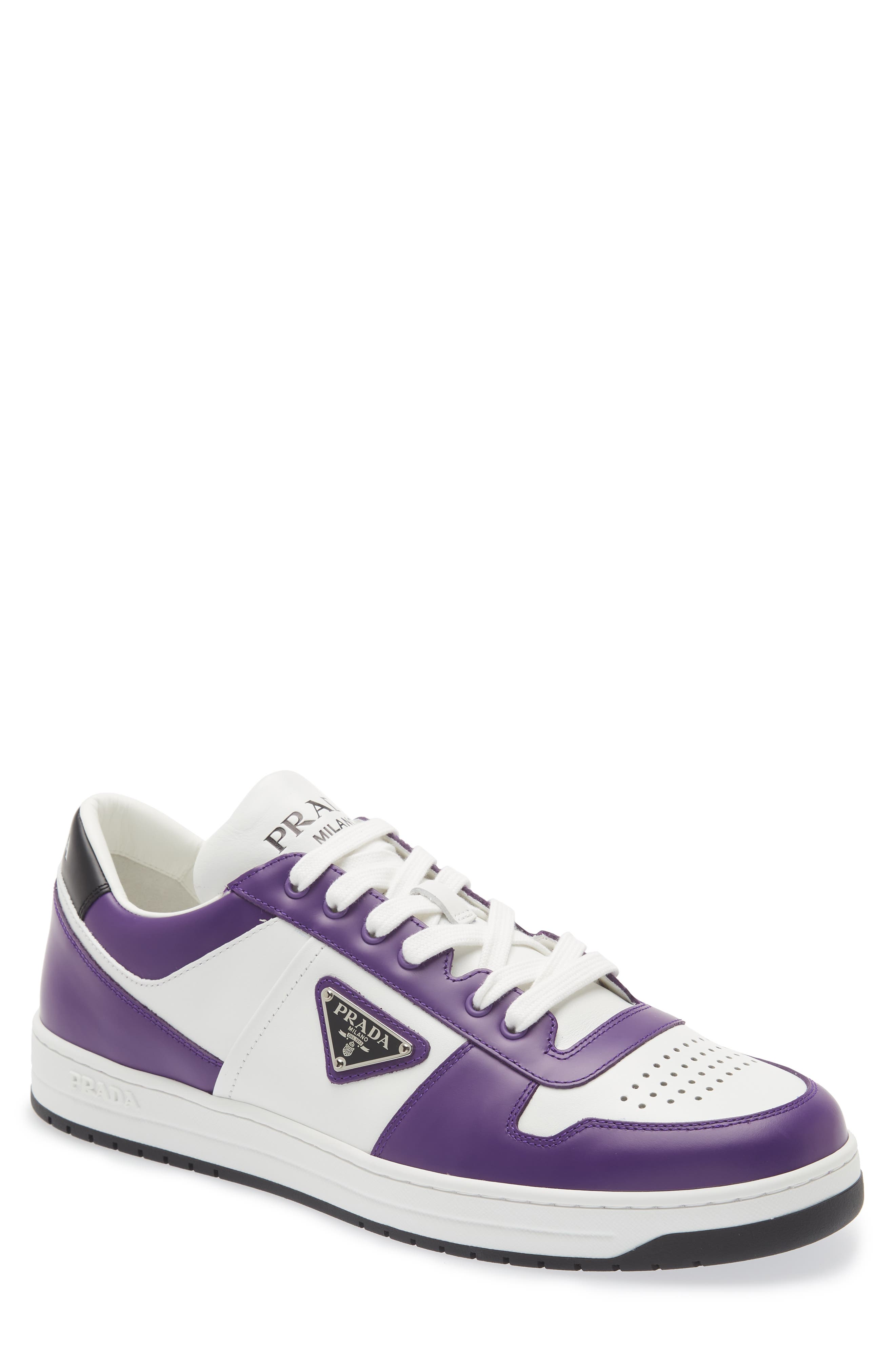 Downtown Logo Low Top Sneaker, Main, color, BIANCO/ CICLAMIN