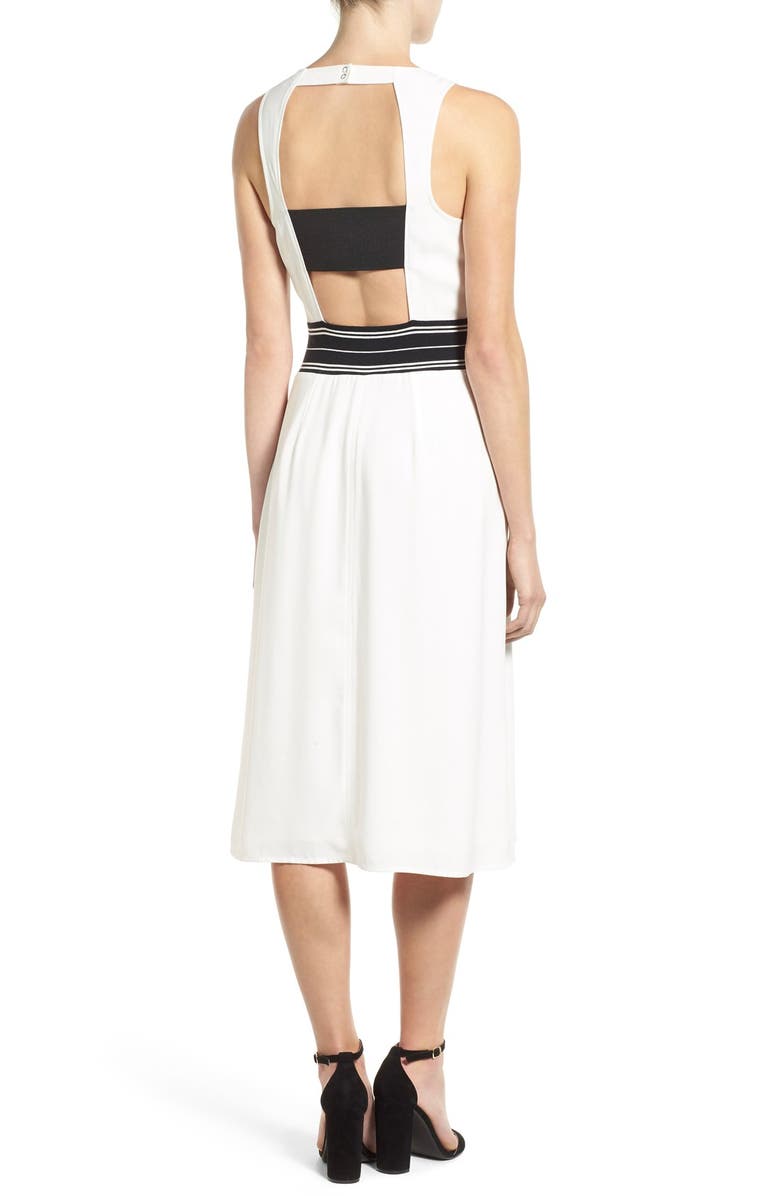 Trouvé Open Back Midi Dress, Alternate, color,