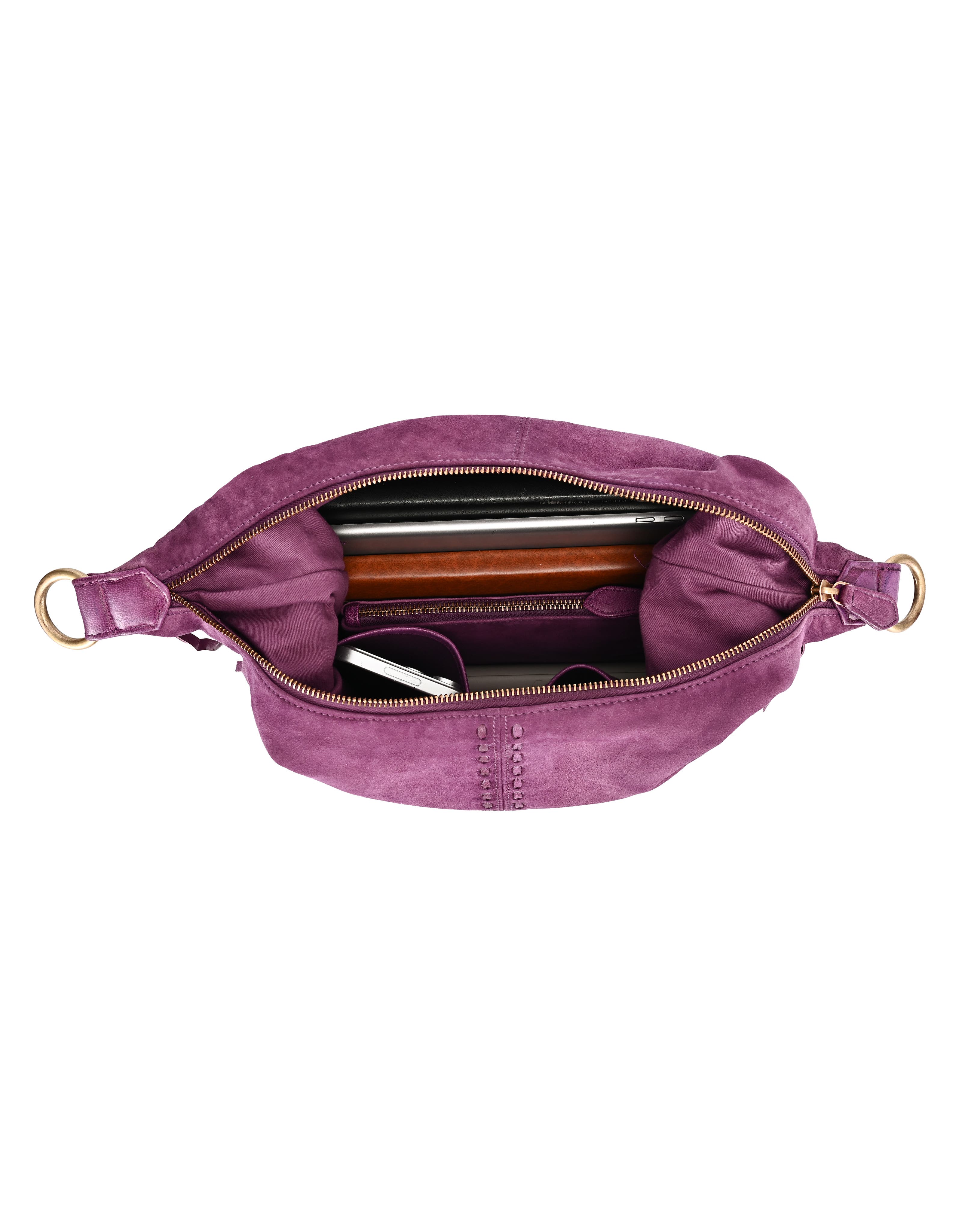 Hydrangea Large Vintage Ombre Shoulder Bag, Alternate, color, Radiant Orchid