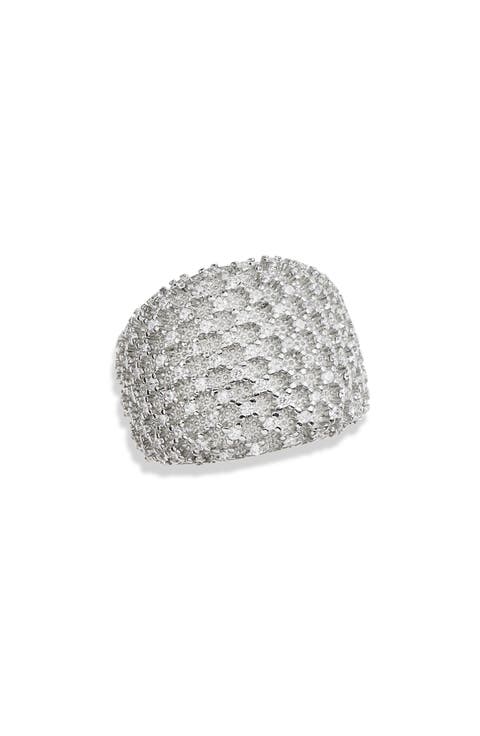 Bombay Sterling Silver Pavé Cubic Zirconia Ring