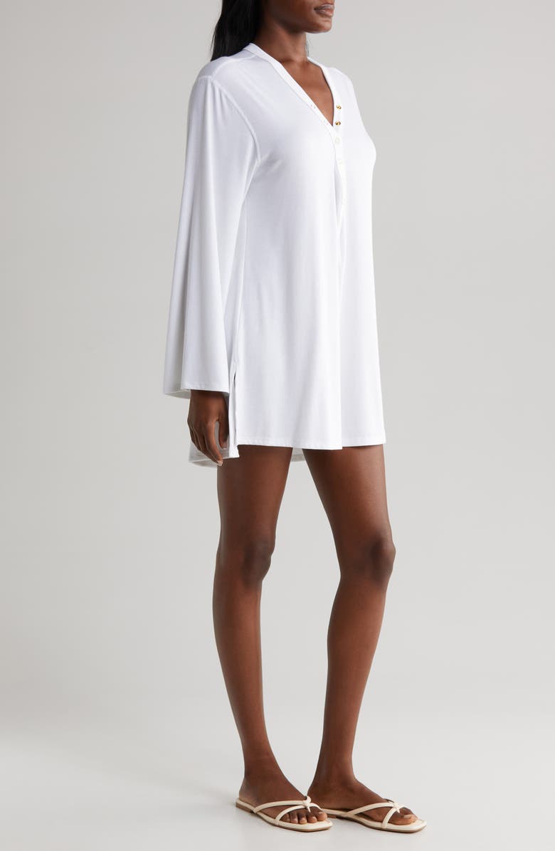 Robin Piccone Amy Long Sleeve Cover-Up Tunic, Alternate, color,