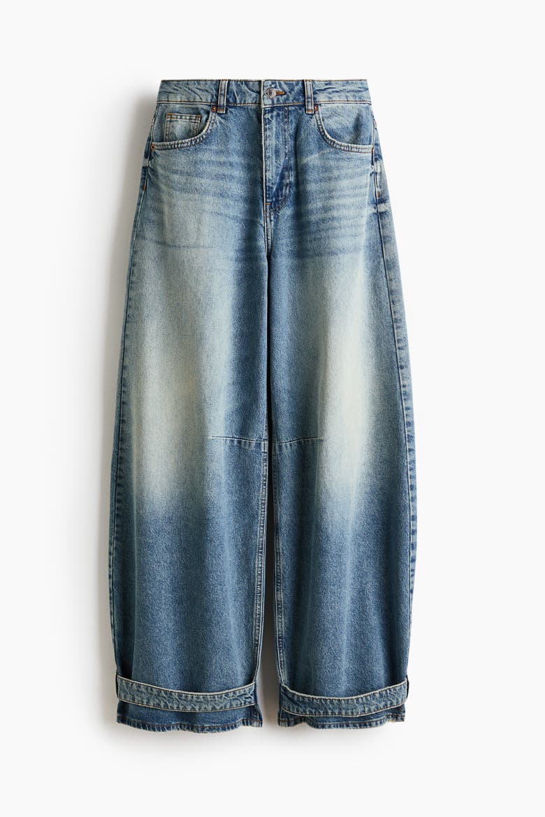 Barrel High Waist Jeans, Alternate, color, Denim blue
