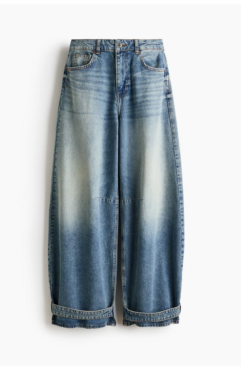 H&M Barrel High Waist Jeans, Alternate, color, Denim Blue