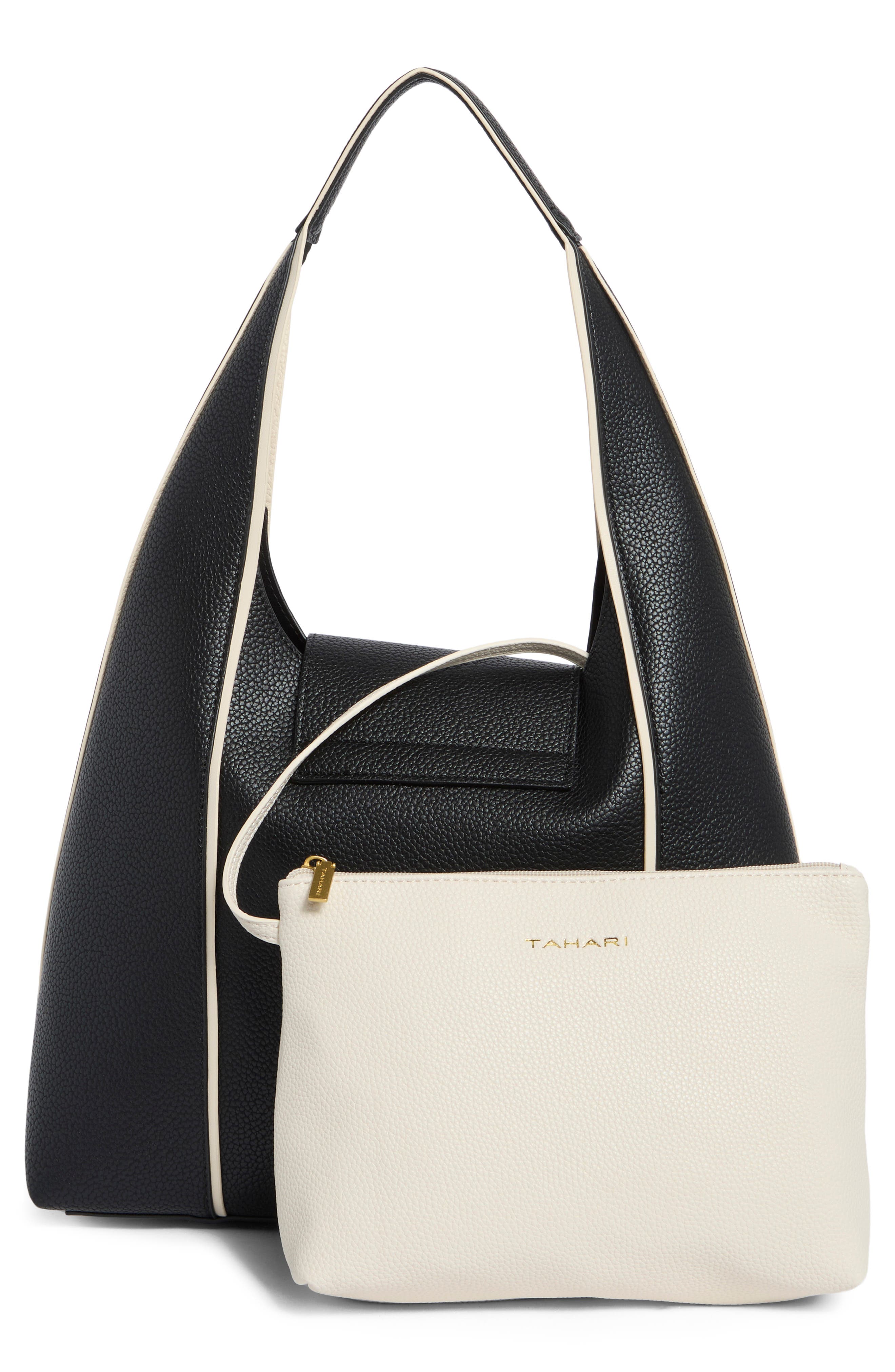Alesia Faux Leather Hobo Bag, Alternate, color, BLACK