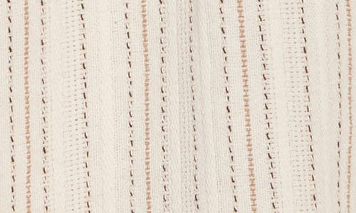 Cactus Man Relaxed Fit Stripe Textured Camp Shirt In White
