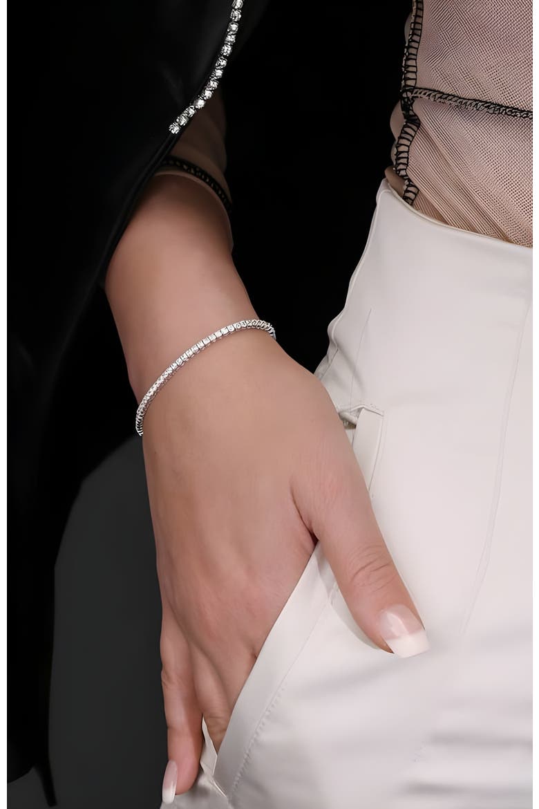 Classic Tennis Bracelet, Alternate, color, Silver