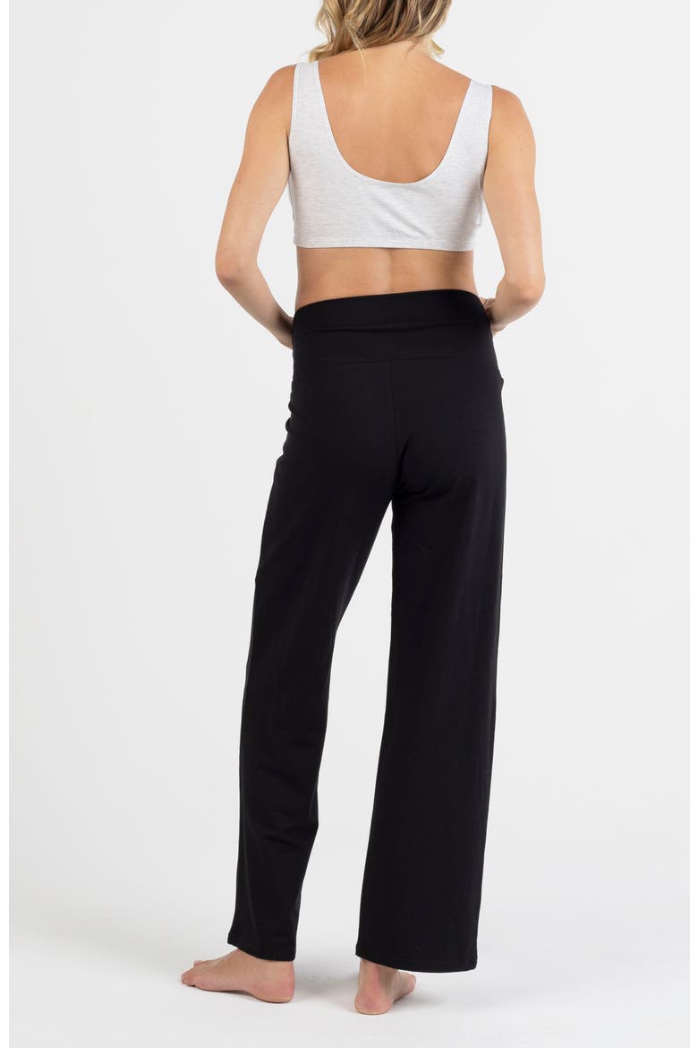 Straight Cut Maternity Lounge Pants, Alternate, color, black