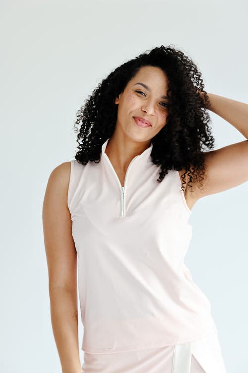 Beldrie Drive Mock Top In Pink