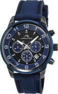 PORSAMO BLEU Men's Arthur Chronograph Silicone Strap Watch, 44mm
