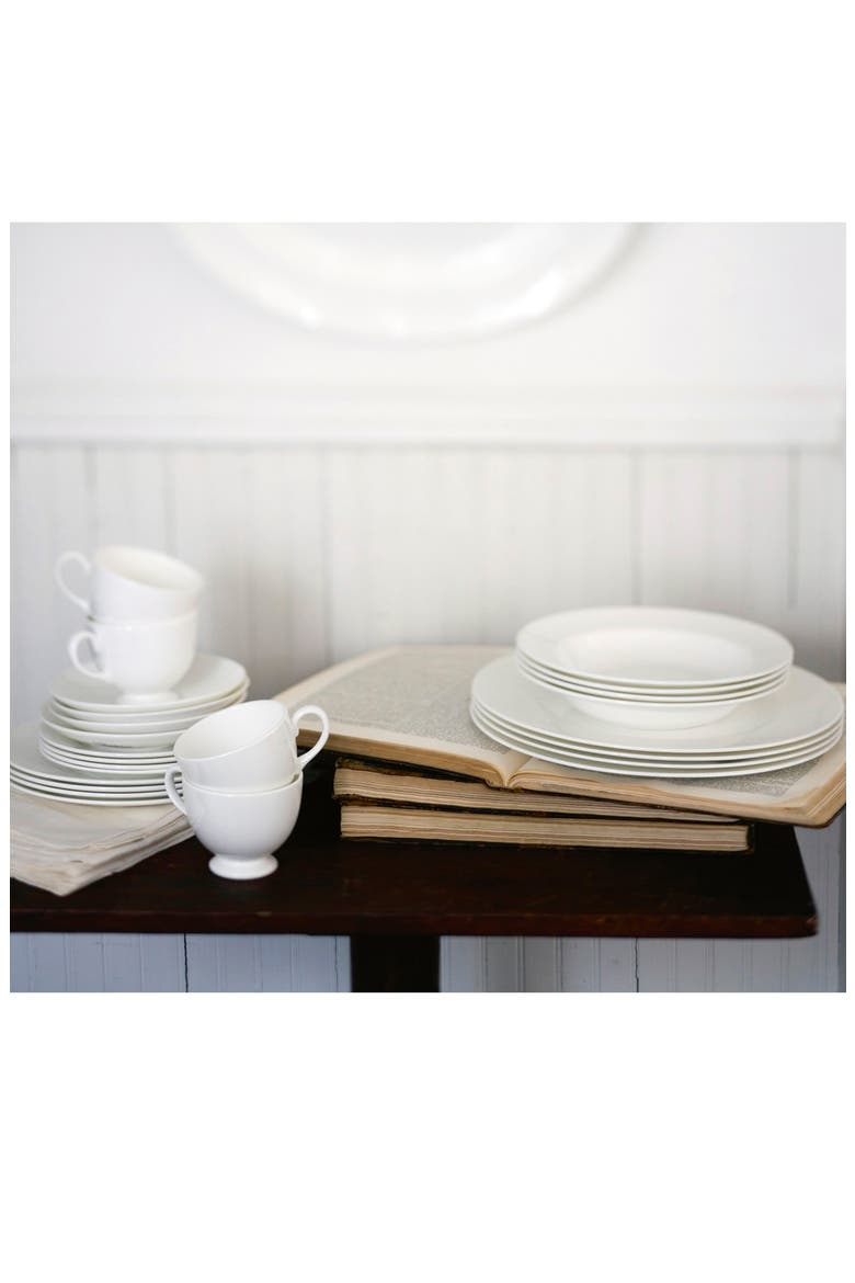 Bone China 5-Piece Place Setting, Alternate, color, WHITE