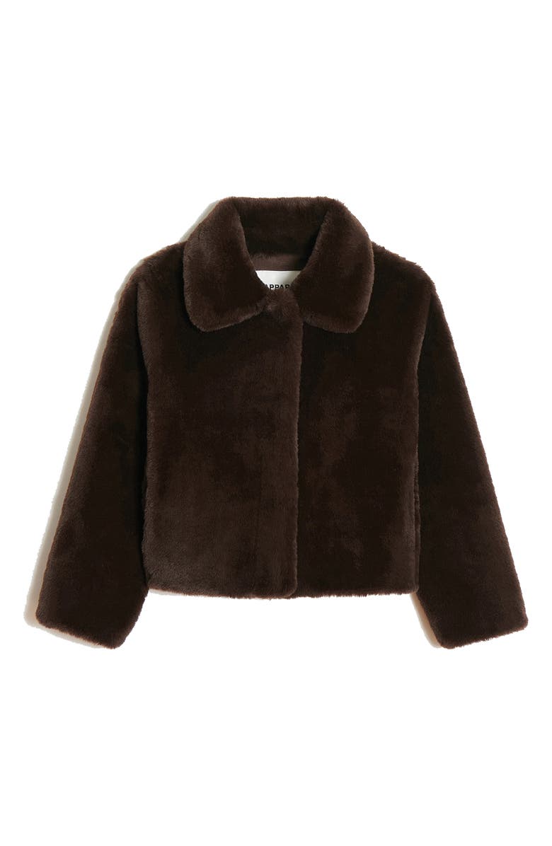 Apparis Kids' Elis Pluche<sup>™</sup> Faux Fur Coat, Main, color, Espresso
