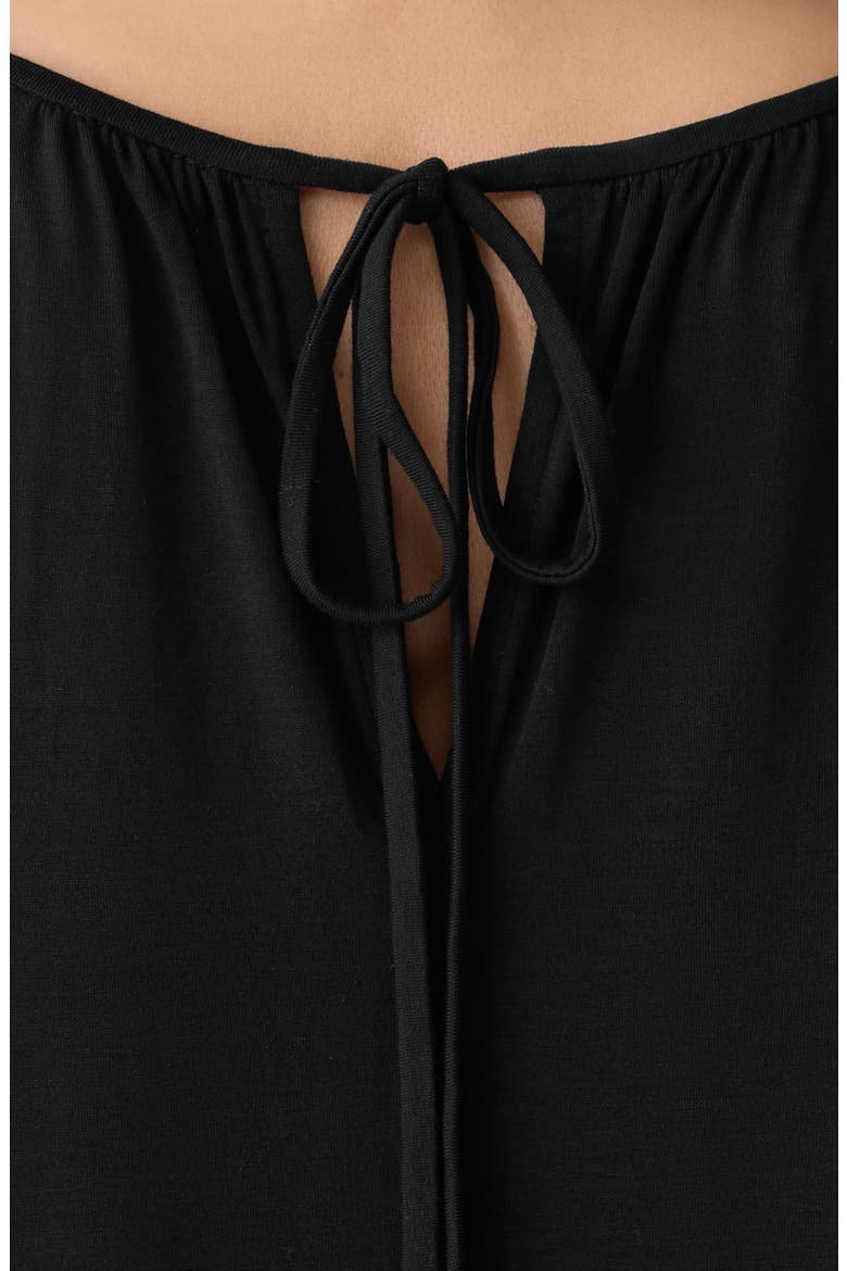 Sleeveless Jersey Maxi Dress, Alternate, color, BLACK