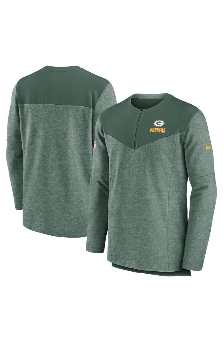 Nike Men's Nike Green Green Bay Packers Sideline Lockup Performance Quarter-Zip Top, Main, color, Green