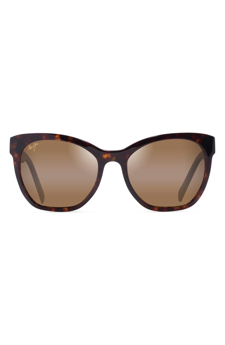 Maui Jim Alulu 56mm PolarizedPlus2<sup>®</sup> Cat Eye Sunglasses, Main, color, Brown
